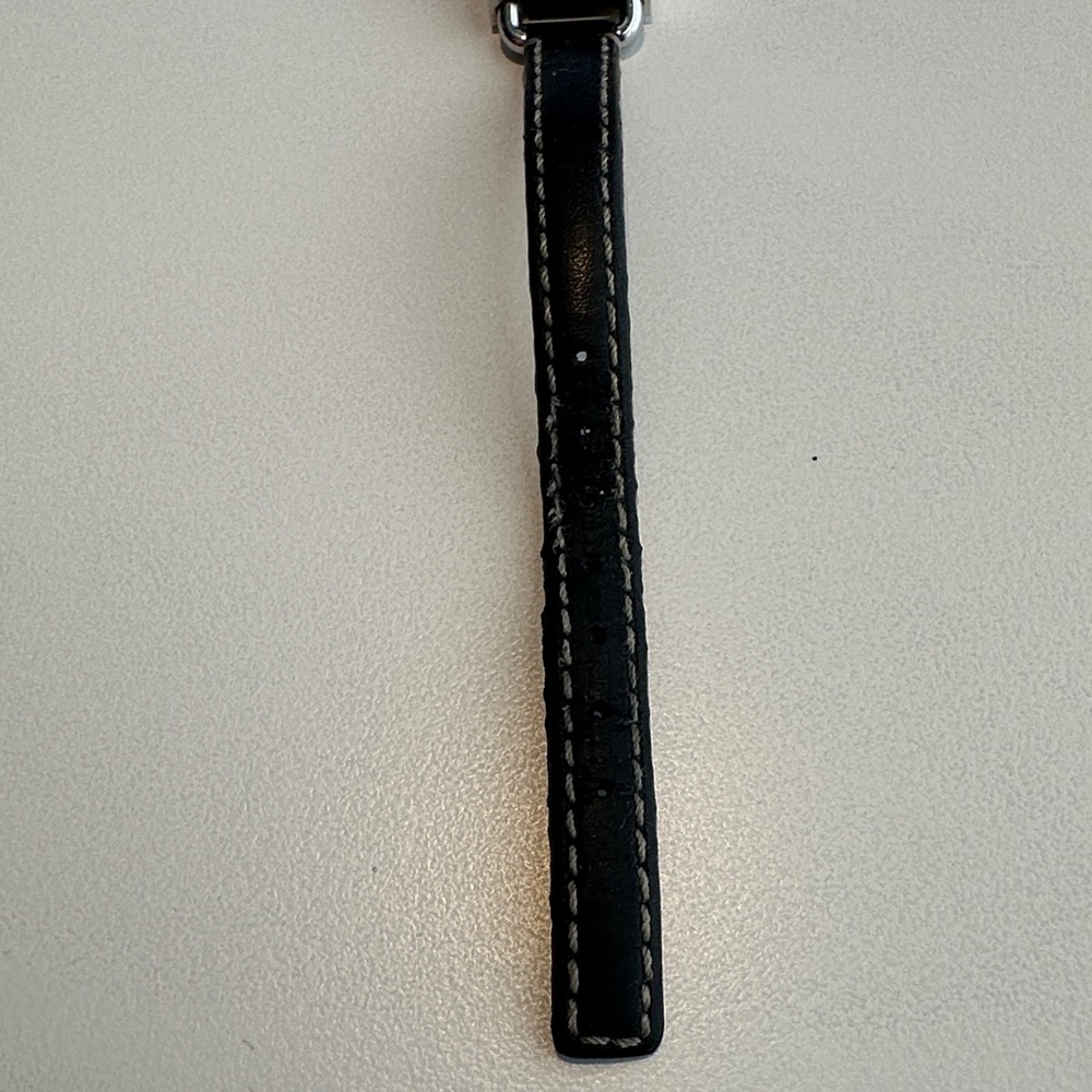 Coach Silver Rectangular Watch With Black Leather… - image 5